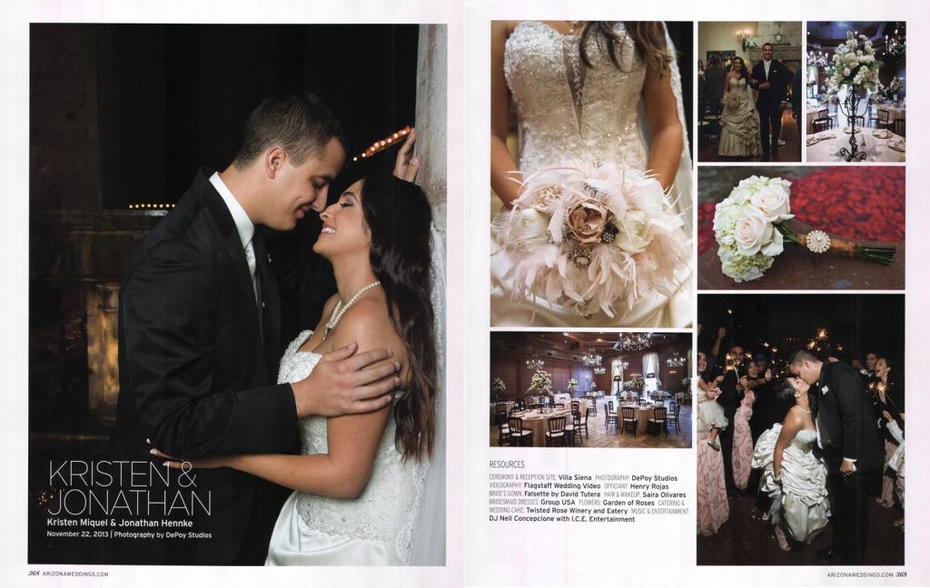 Kristen and Jonathan AZ Wedding feature